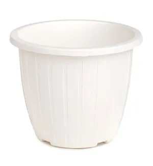 8 INCH Duro Pot Set of 1 PC Indoor/Outdoor POTS, Flower POTS, Plant Container GAMLA (White)