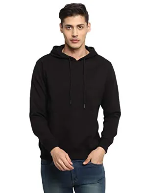 Alan Jones Clothing Men's Fleece Hooded Hoodies (SS19-RNHD11-BCK-L_Black_Large)