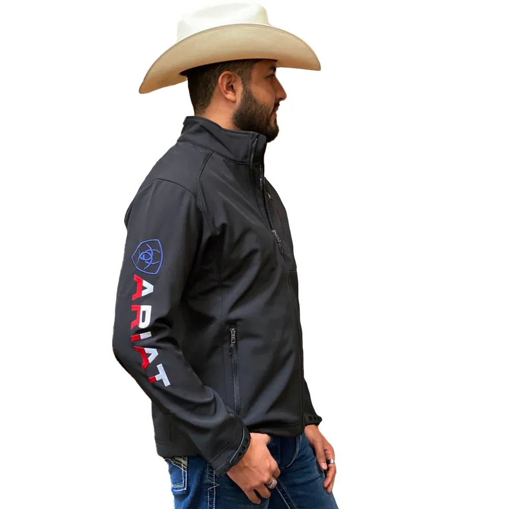 Ariat Men's Black Texas Flag 2.0 Softshell Jacket