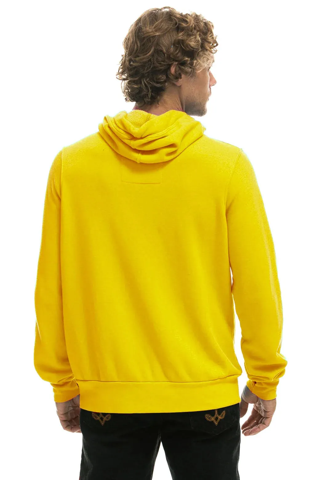 AVIATOR NATION NINJA UNISEX PULLOVER HOODIE IN LEMON