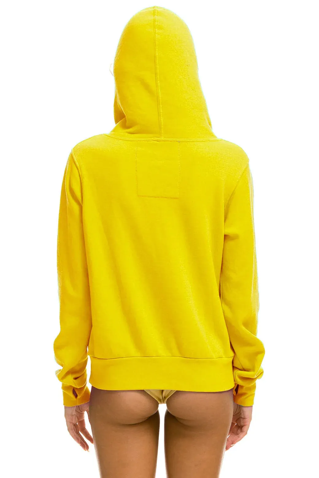 AVIATOR NATION NINJA UNISEX PULLOVER HOODIE IN LEMON