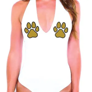 Black & Gold Paws Bodysuit