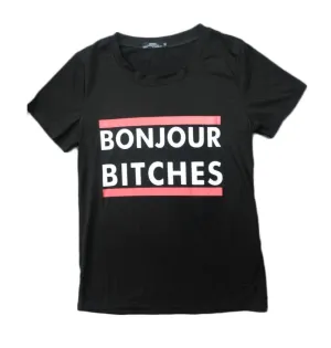 Bonjour Bitches Printed Short Sleeve Tee