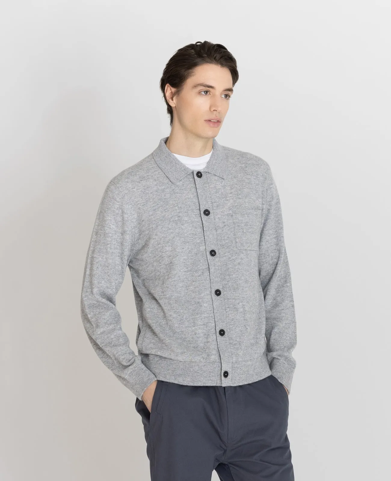 Cashmere Collar Cardigan