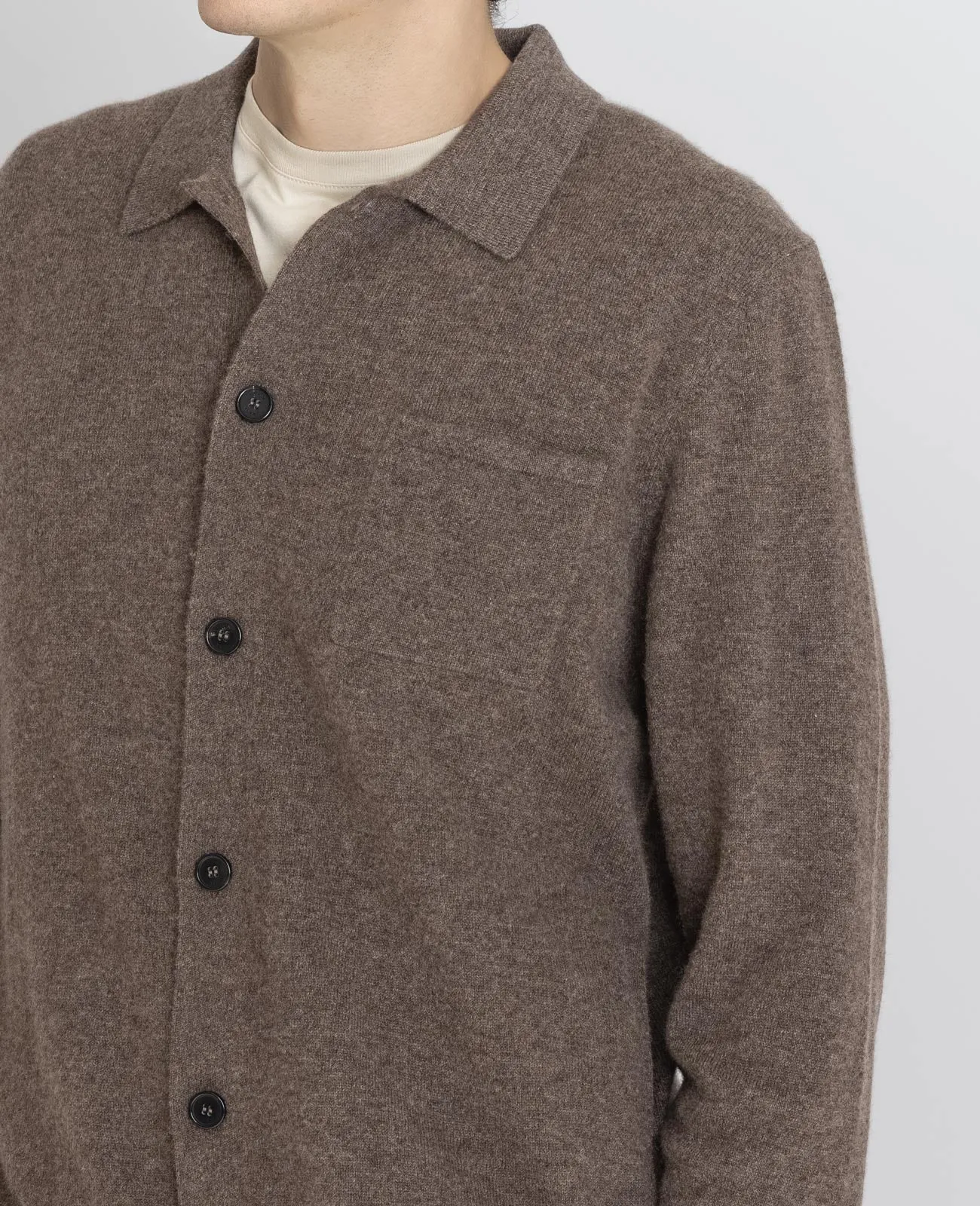 Cashmere Collar Cardigan