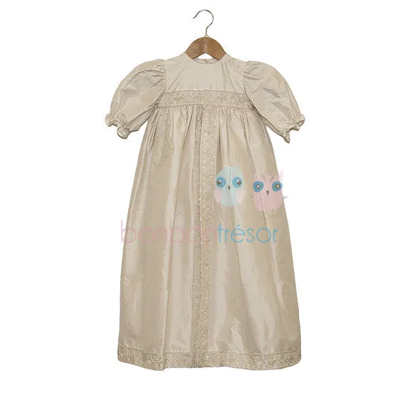 Christening - Baby Girl Swarovski Silk Gown