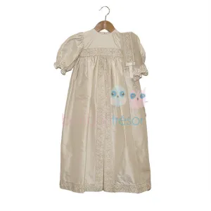 Christening - Baby Girl Swarovski Silk Gown