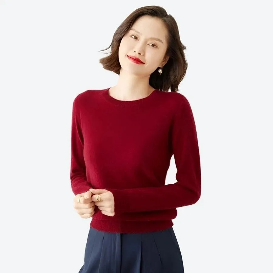 Classic Crewneck Cashmere Sweater Tops