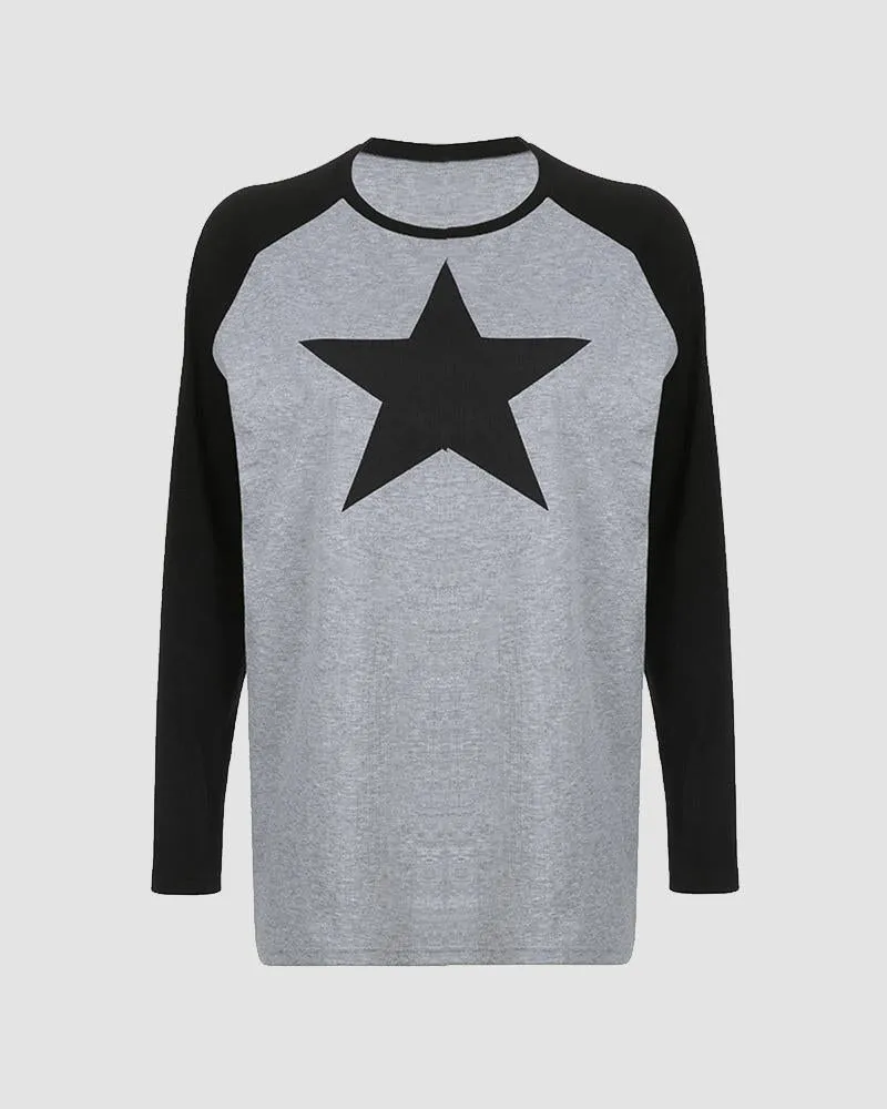 Classic Star Raglan Oversized Top