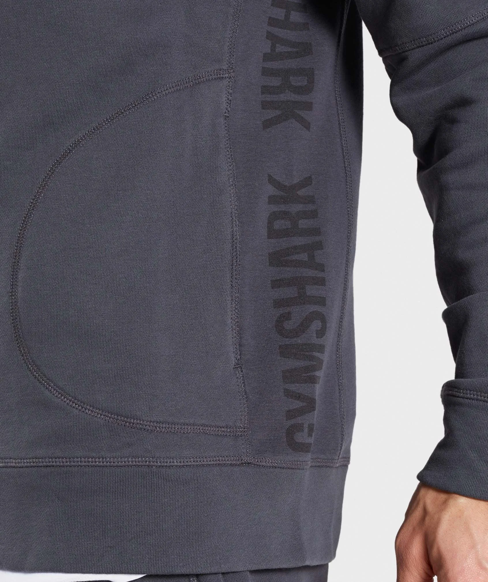 Gymshark Laundered Zip Hoodie - Charcoal