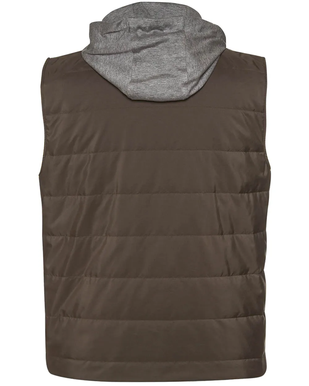 Hooded Quilted Vest in Military Green