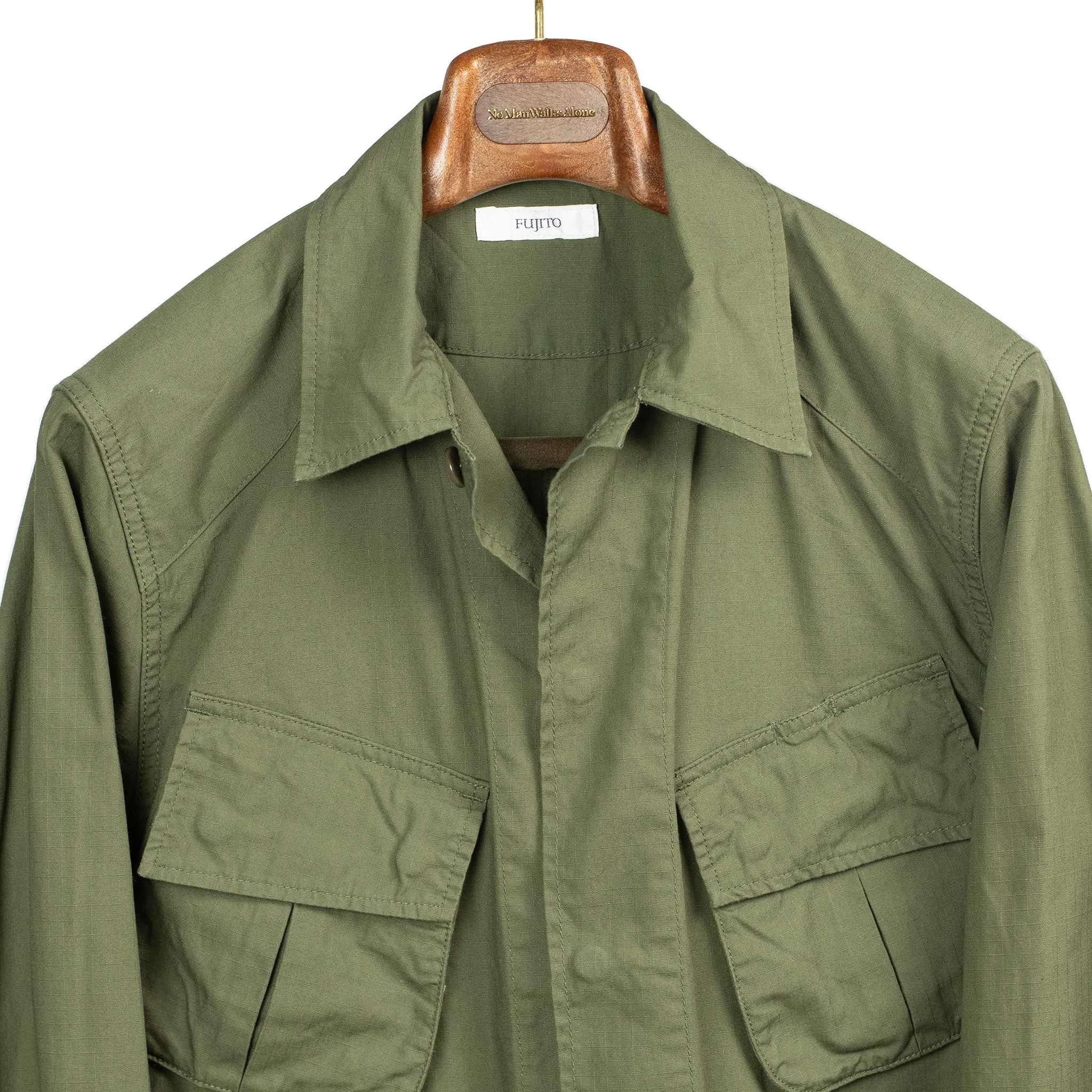 Jungle Jacket in olive green cotton ripstop