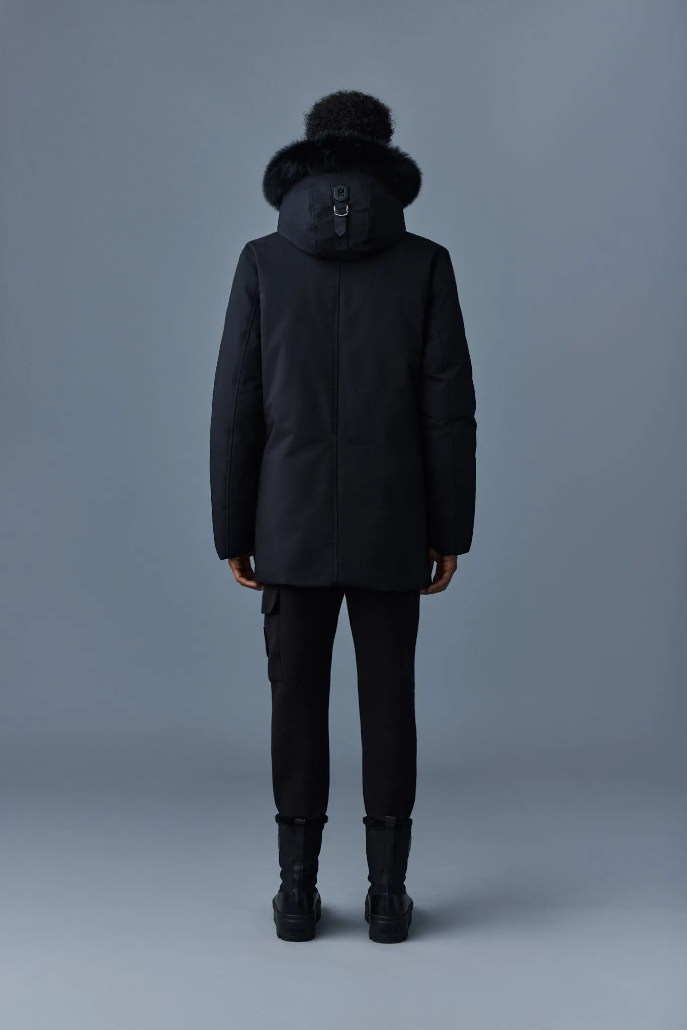 MACKAGE EDWARD-BX - 2-in-1 Down Parka With Hooded Bib And Blue Fox Fur