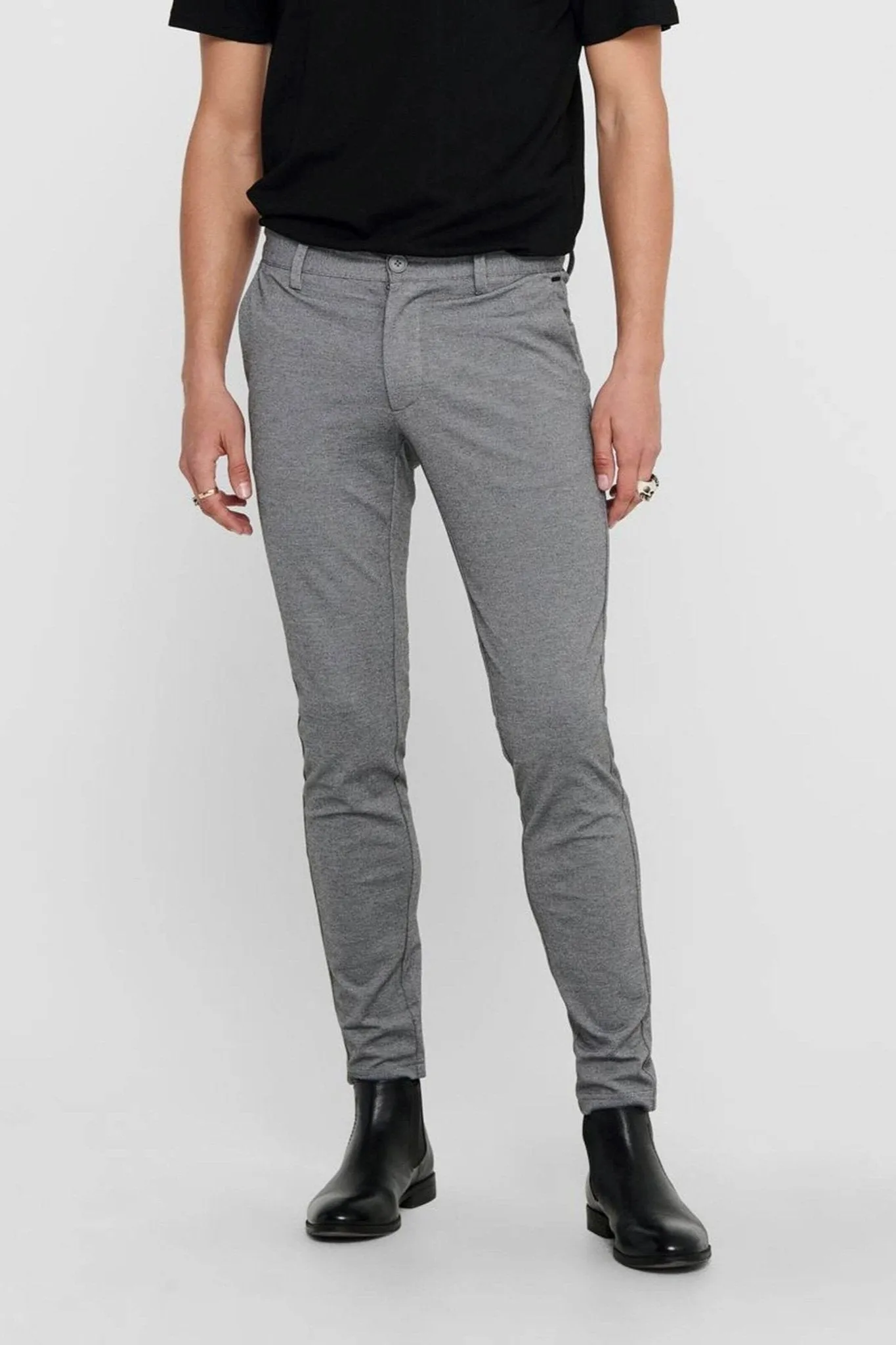 Mark Trousers - Light grey (stretch trousers)