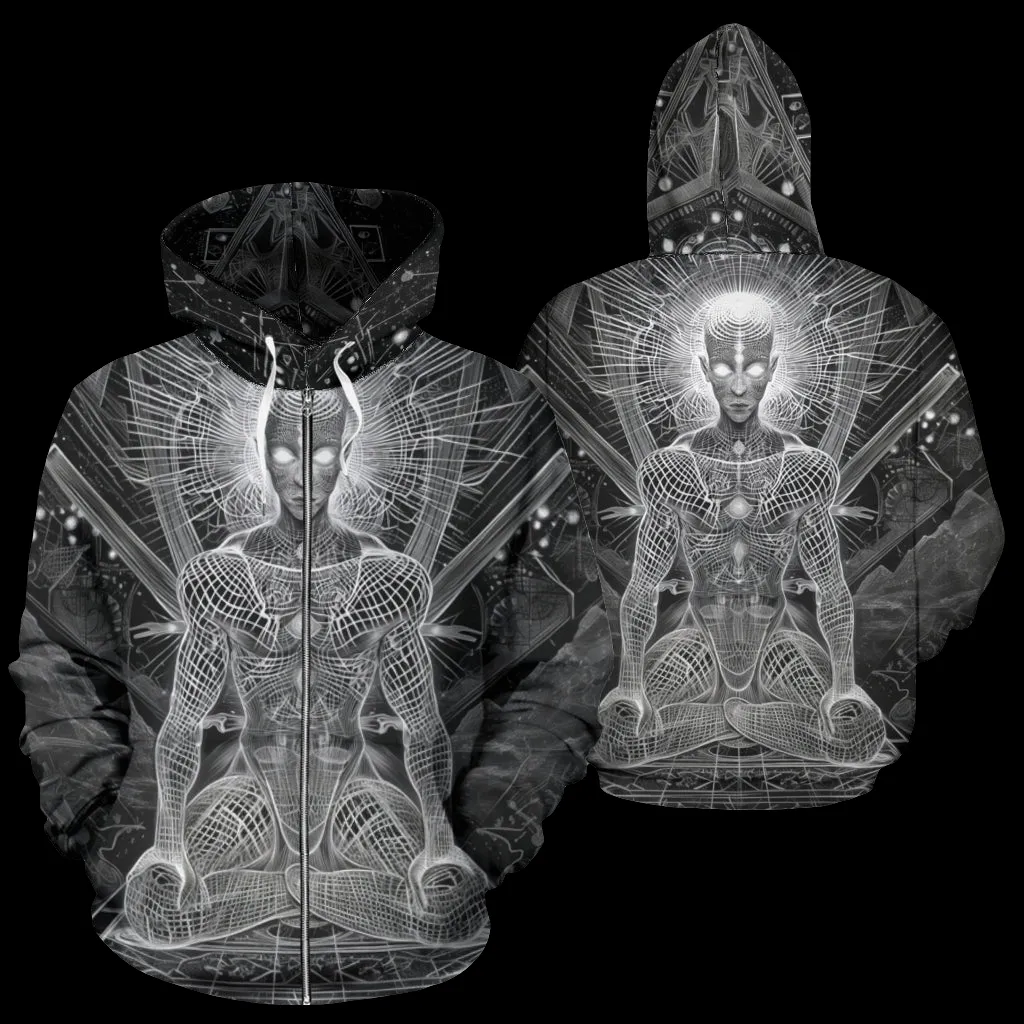 MEDITATION POSE HOODIE | ACIDMATH AI