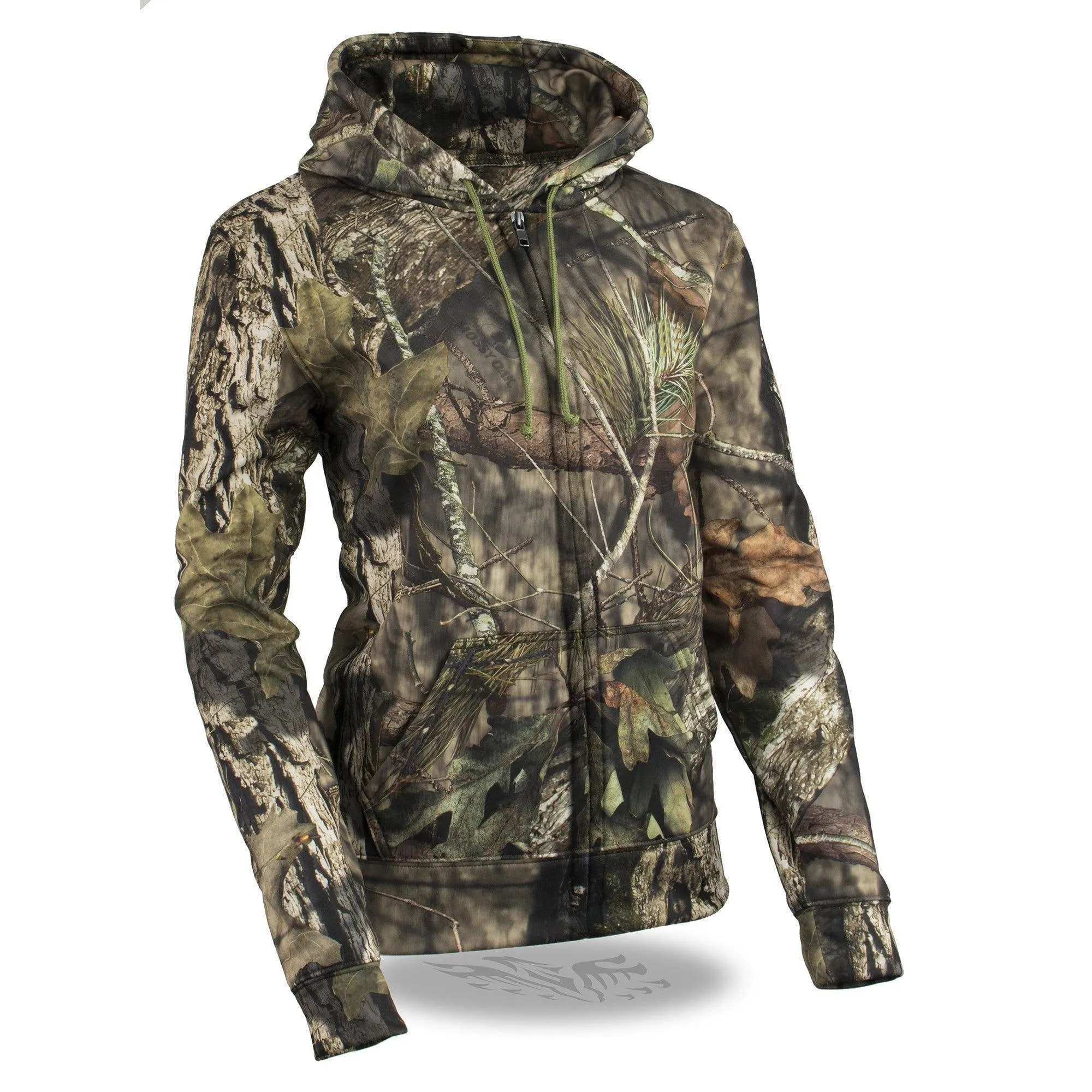 Milwaukee Leather MPL2777 Women's Mossy Oak Camouflage Hoodie with Zipper Front