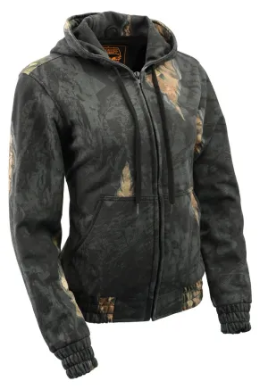 Milwaukee Leather MPL2779 Women's Mossy Oak Eclipse Zipper Front Hoodie