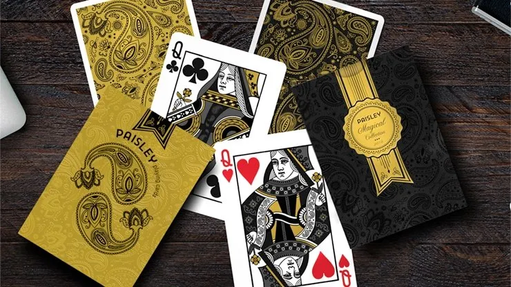 Paisley Magical Black Playing Cards by Dutch Card House Company