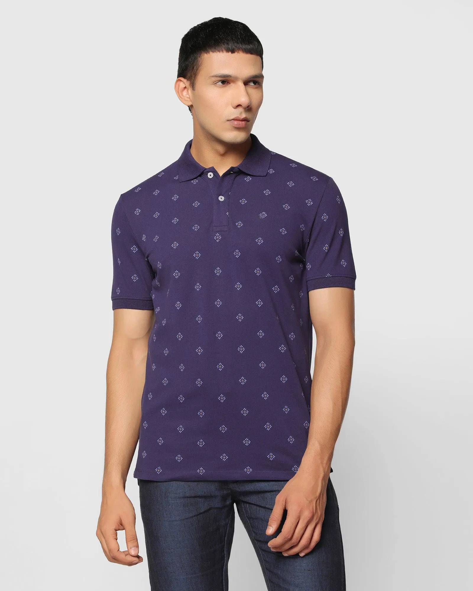 Polo Ink Blue Printed T-Shirt - Jervin