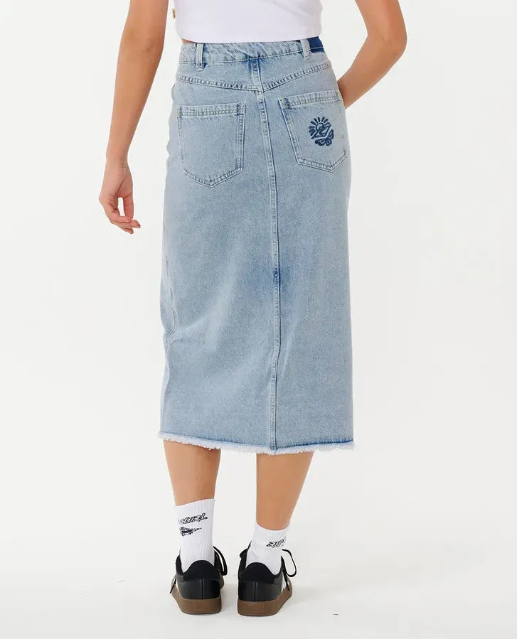 Rip Curl The Search Denim Midi Skirt