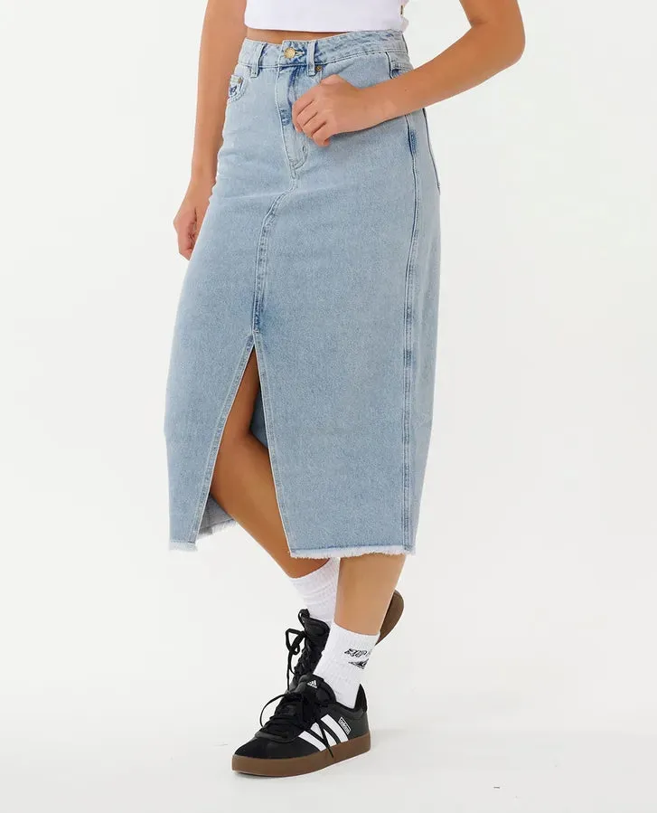 Rip Curl The Search Denim Midi Skirt