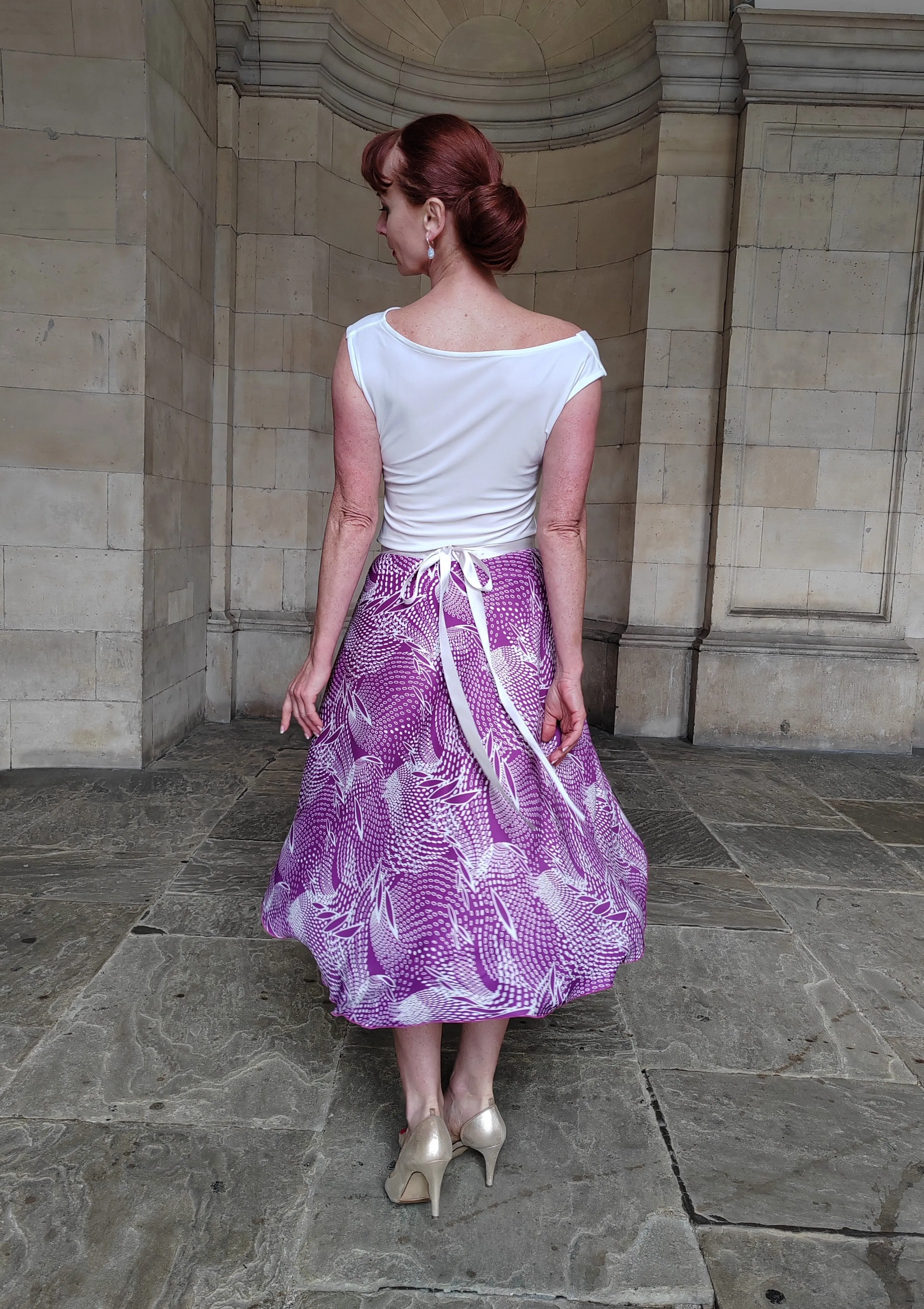 SATIN WRAP skirt