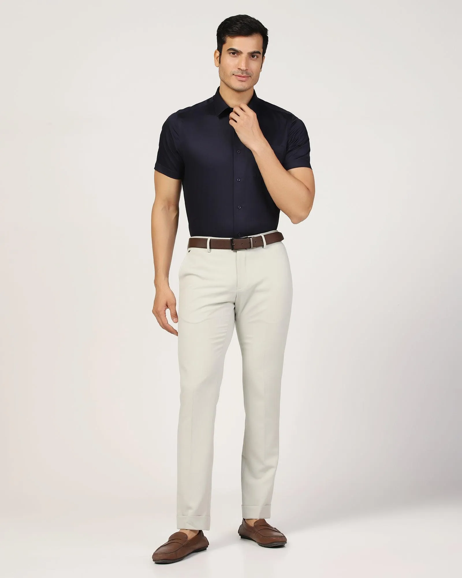 Slim Fit B-91 Formal Mint Solid Trouser - Hayabusa