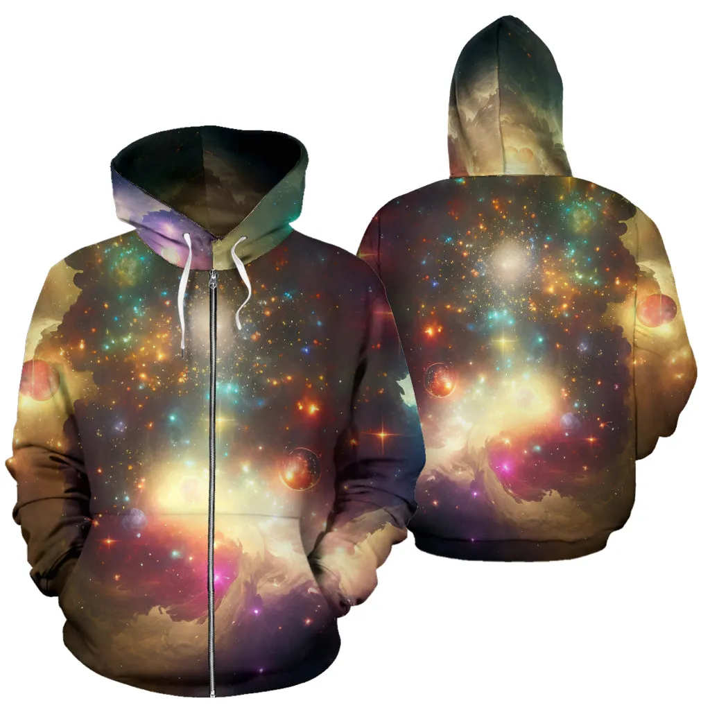 STAR CLUSTER ZIPPER HOODIE | ACIDMATH GUY