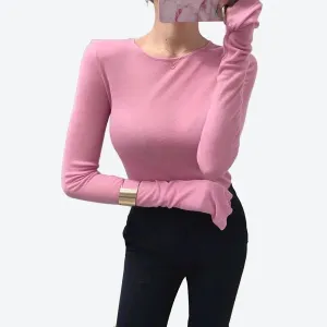 Stylish Long-Sleeve Fitted Tops