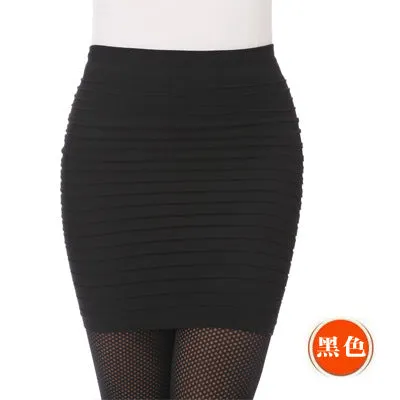 Summer Hip Flattering Women Korean High Waist A-Line Pencil Plus Size Skirt