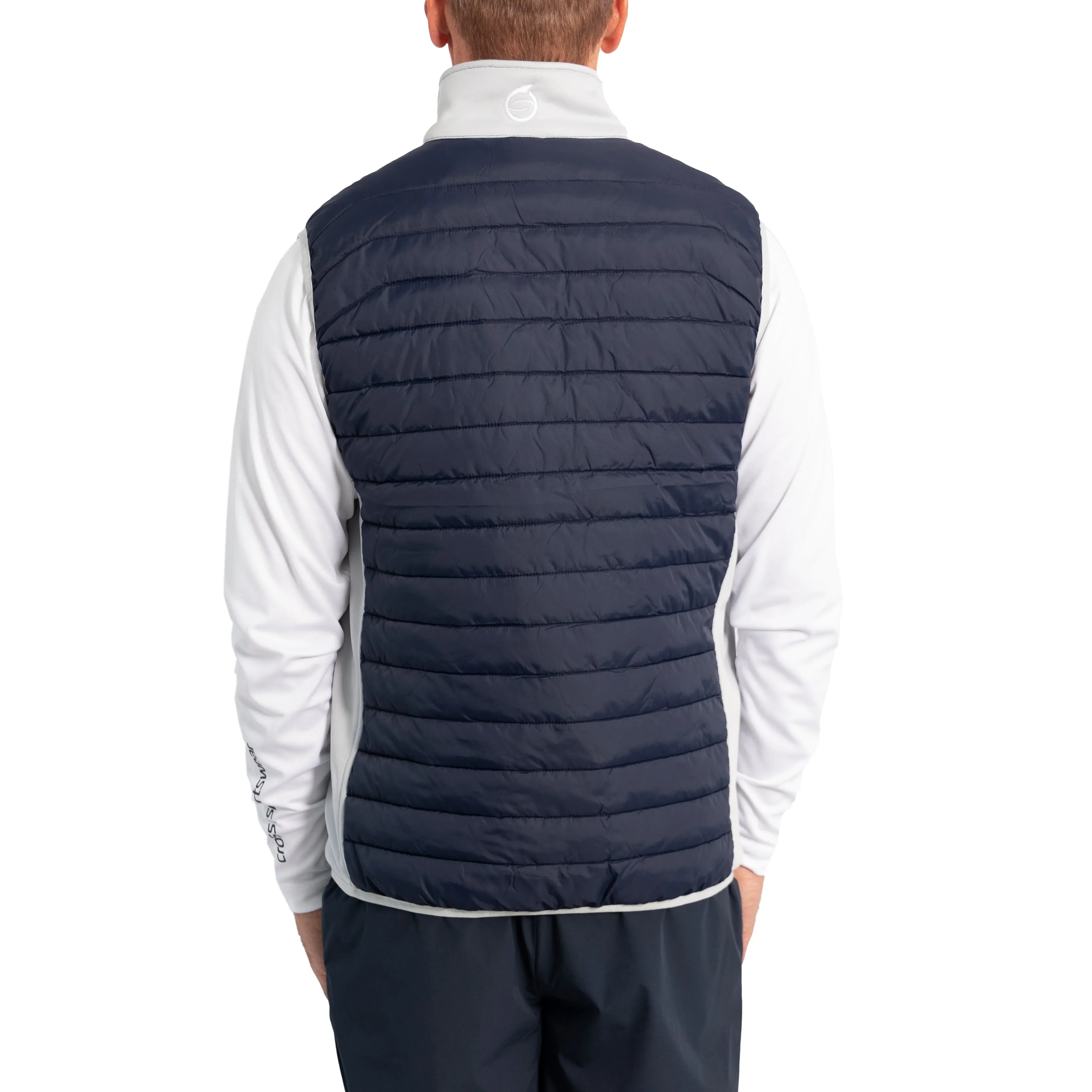 Sunderland Anton Padded Stretch Panel Performance Golf Gilet - Navy/ Silver