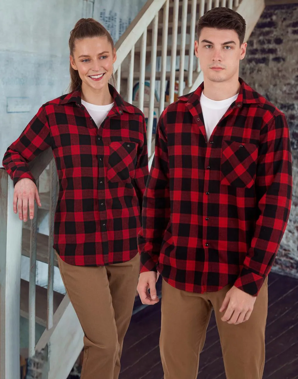 Unisex Quilted Flannel Shirt-Style Jacket WT11