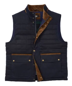 Westport Black Waxed Cotton Quilted Vest