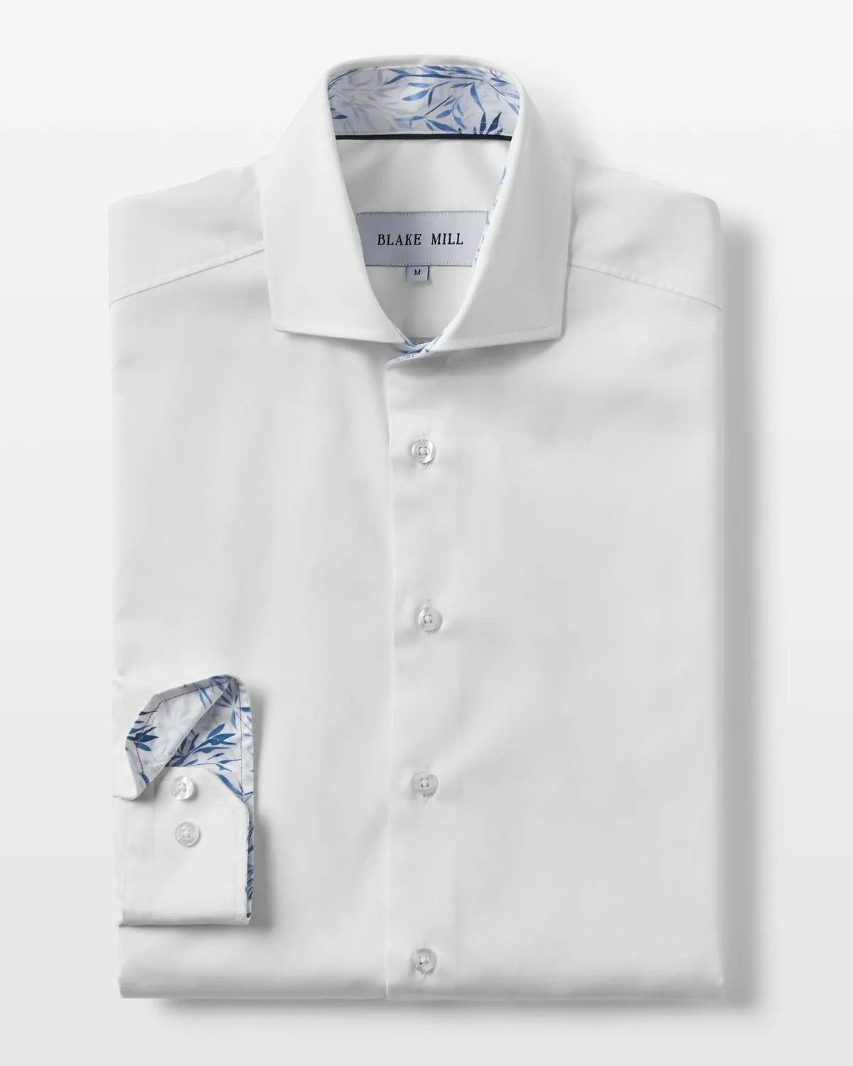 White Sateen Shirt with Blue Savanna Accents