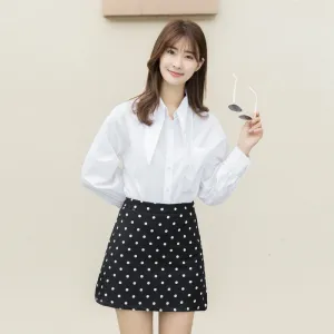 Women Poker Dot Skirt Summer Korean Hip Flattering A-Line Skirt