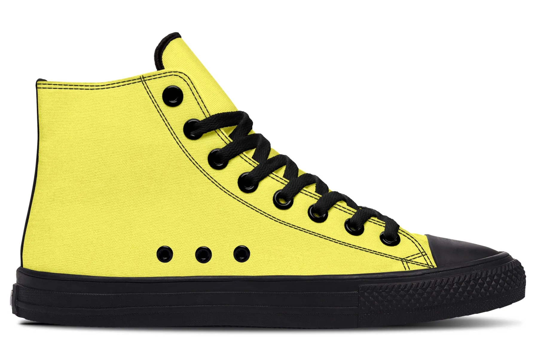 Yellow And Purple Mismatch High Tops