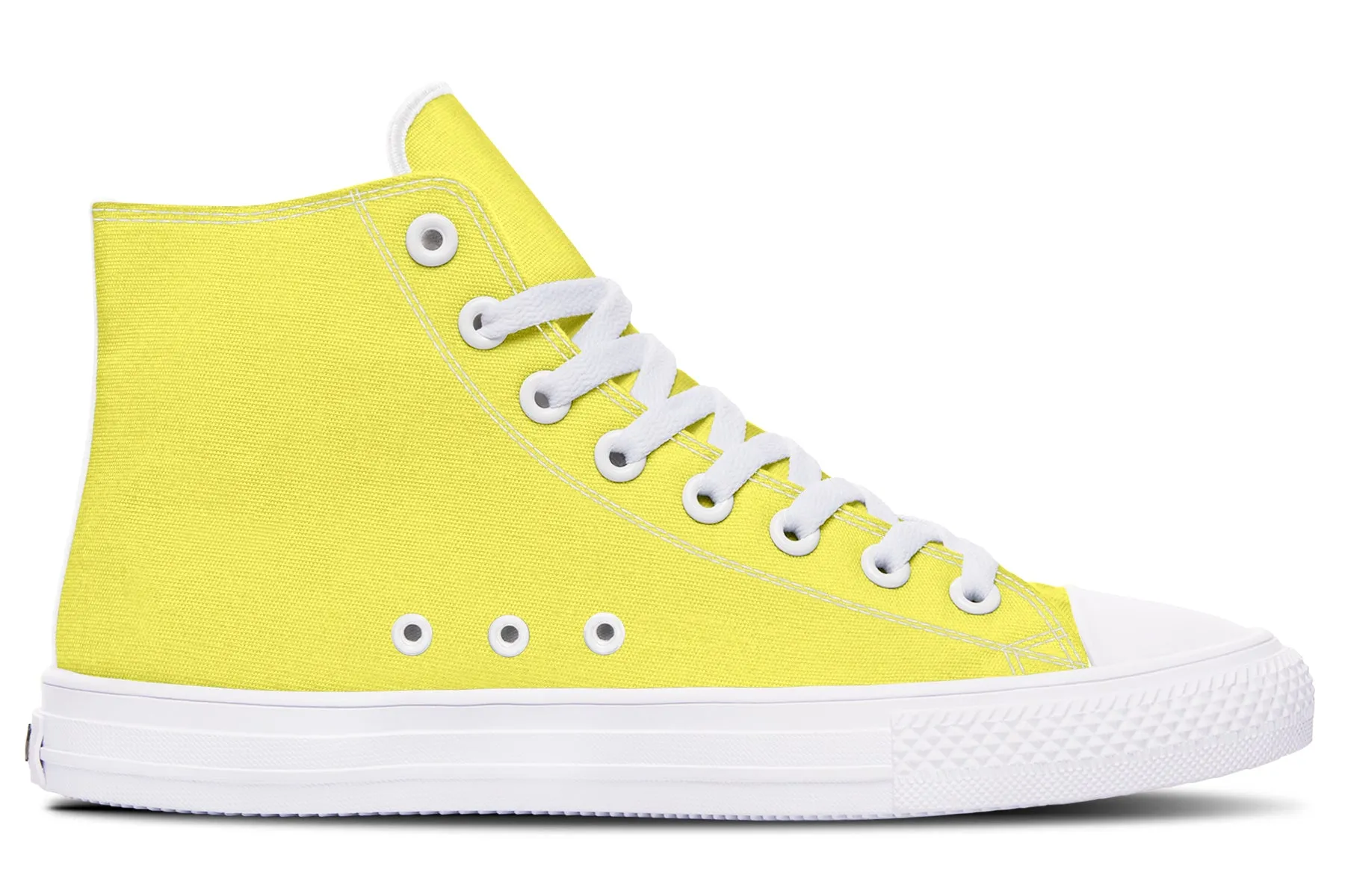 Yellow And Purple Mismatch High Tops