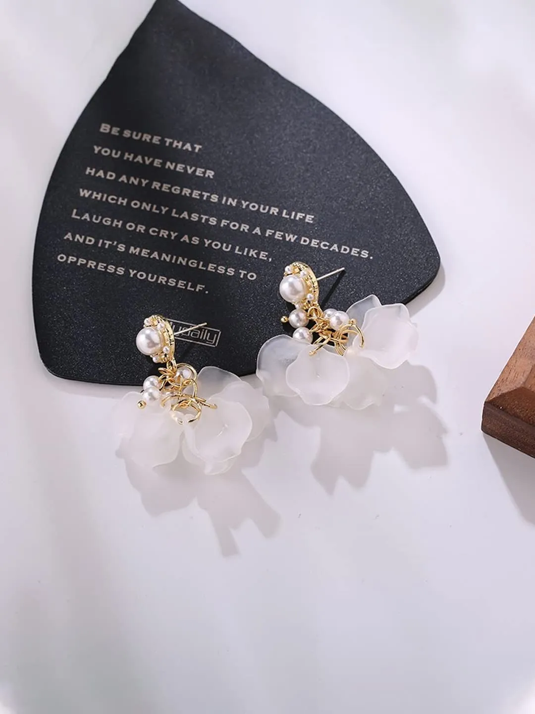 Yellow Chimes Earrings For Women Gold Tone Pearl Studded Leaflet Designed Drop Earrings For Women and Girls